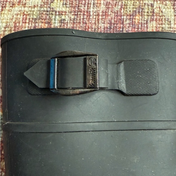 Kamik Black Rubber Kids Raindrops 3 Rajn Boots - Picture 4 of 7